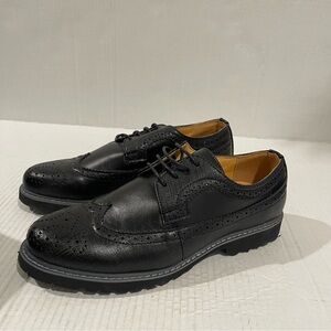 Men’s Gino Pheroni Casper Black Leather Oxford Shoes Size 7.5 US!